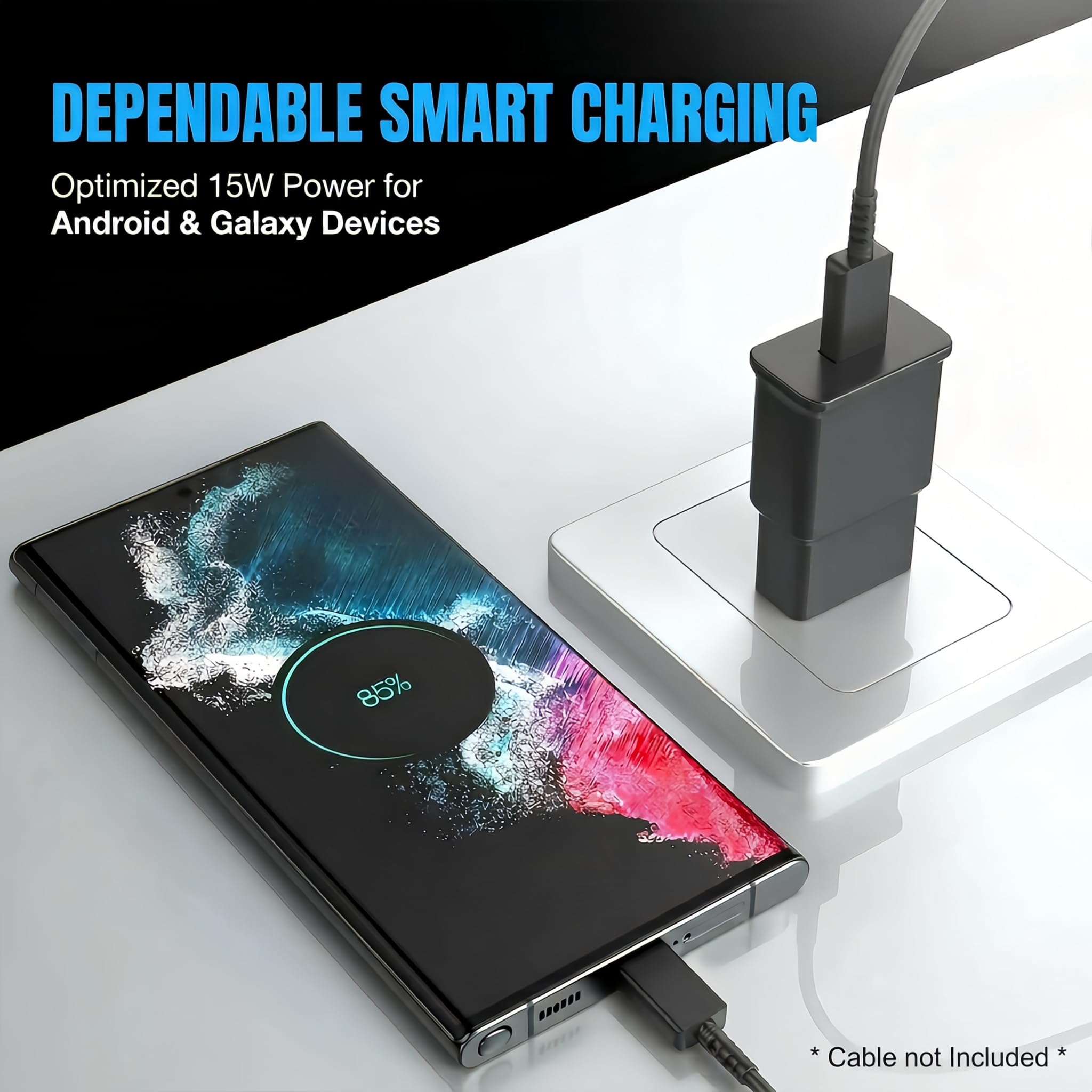 TT&C three-pack included for multi-device charging at home.