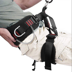 Durable D-rings and quick-adjust buckle on the Ttechouter harness