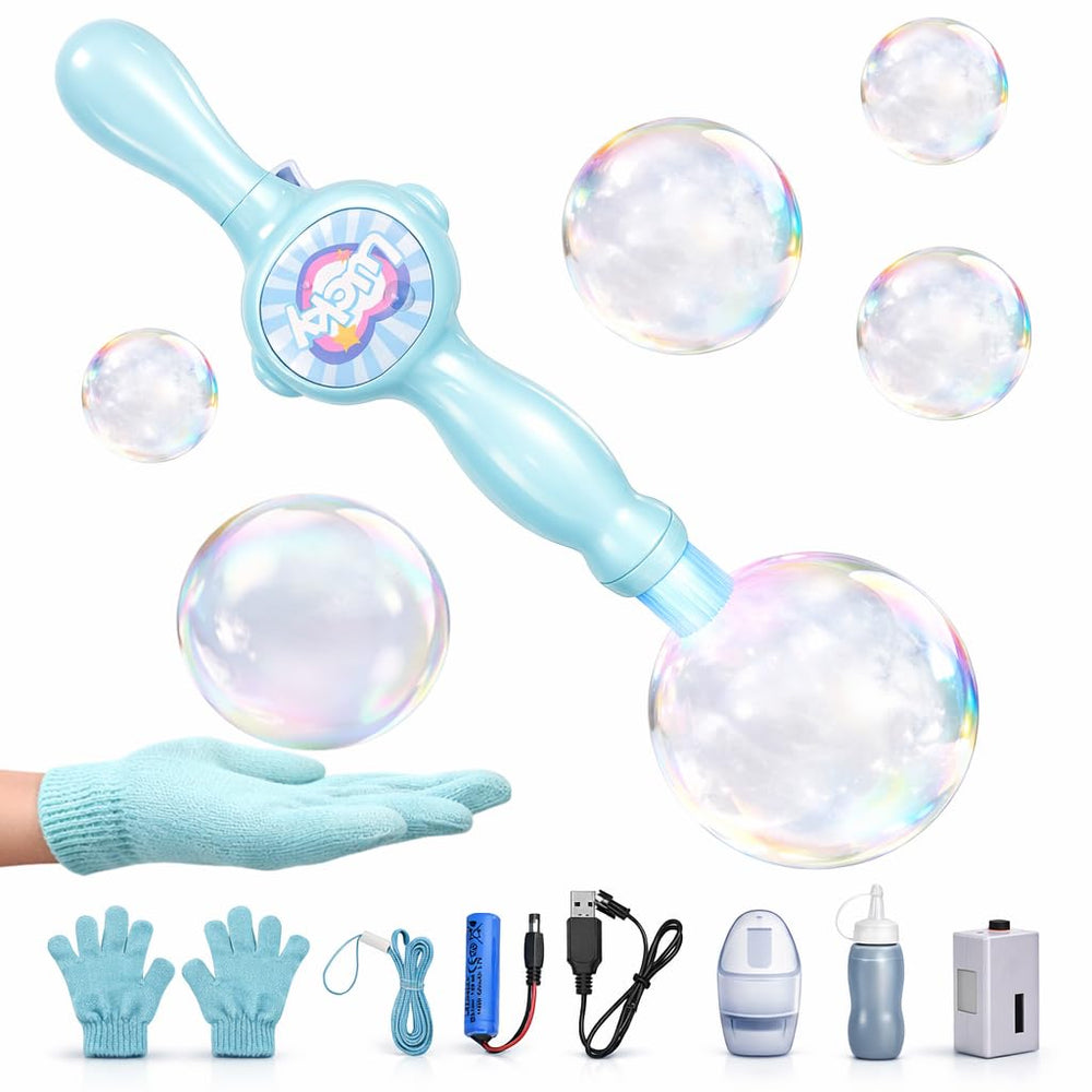 TTKADIY Elastic Bubble Fog Wand with blue lights for captivating playtime.