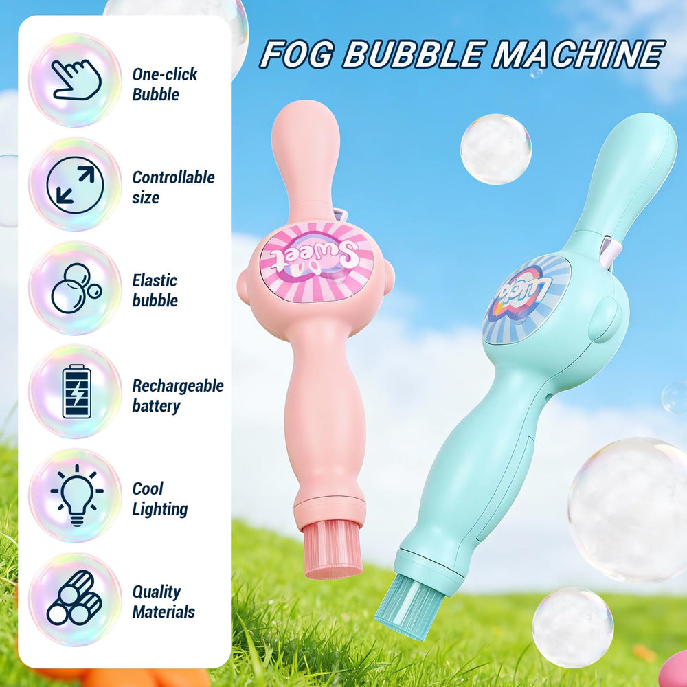 TTKADIY pink bubble wand with lights for captivating playtime