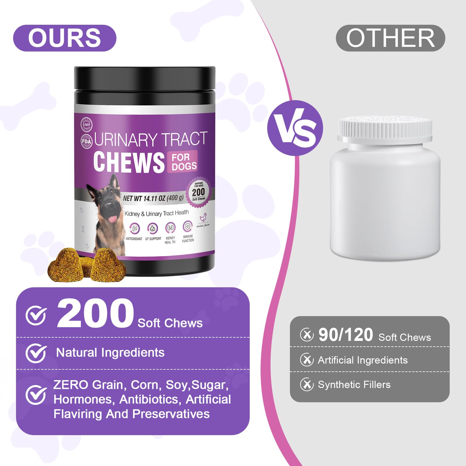 TTLXBL dog astragalus-marshmallow blend underscores immune and digestive support.