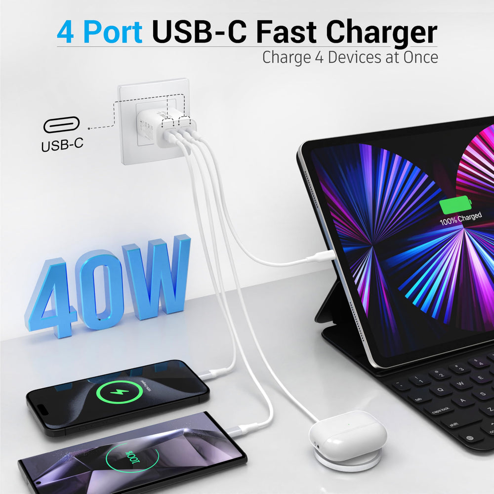 TT&C four port close-up highlighting individual USB-C sockets