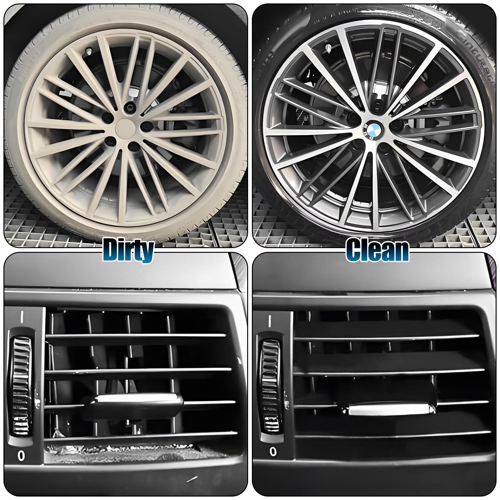 TTRCB Boar Hair Detail Brush Collection for lug nuts and crevices