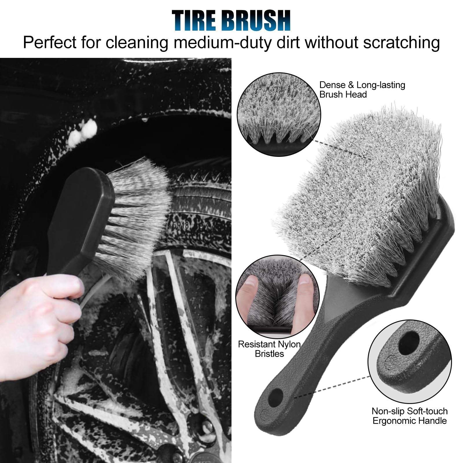 TTRCB Wheel Brush Gap Cleaner reaches tight gaps between spokes