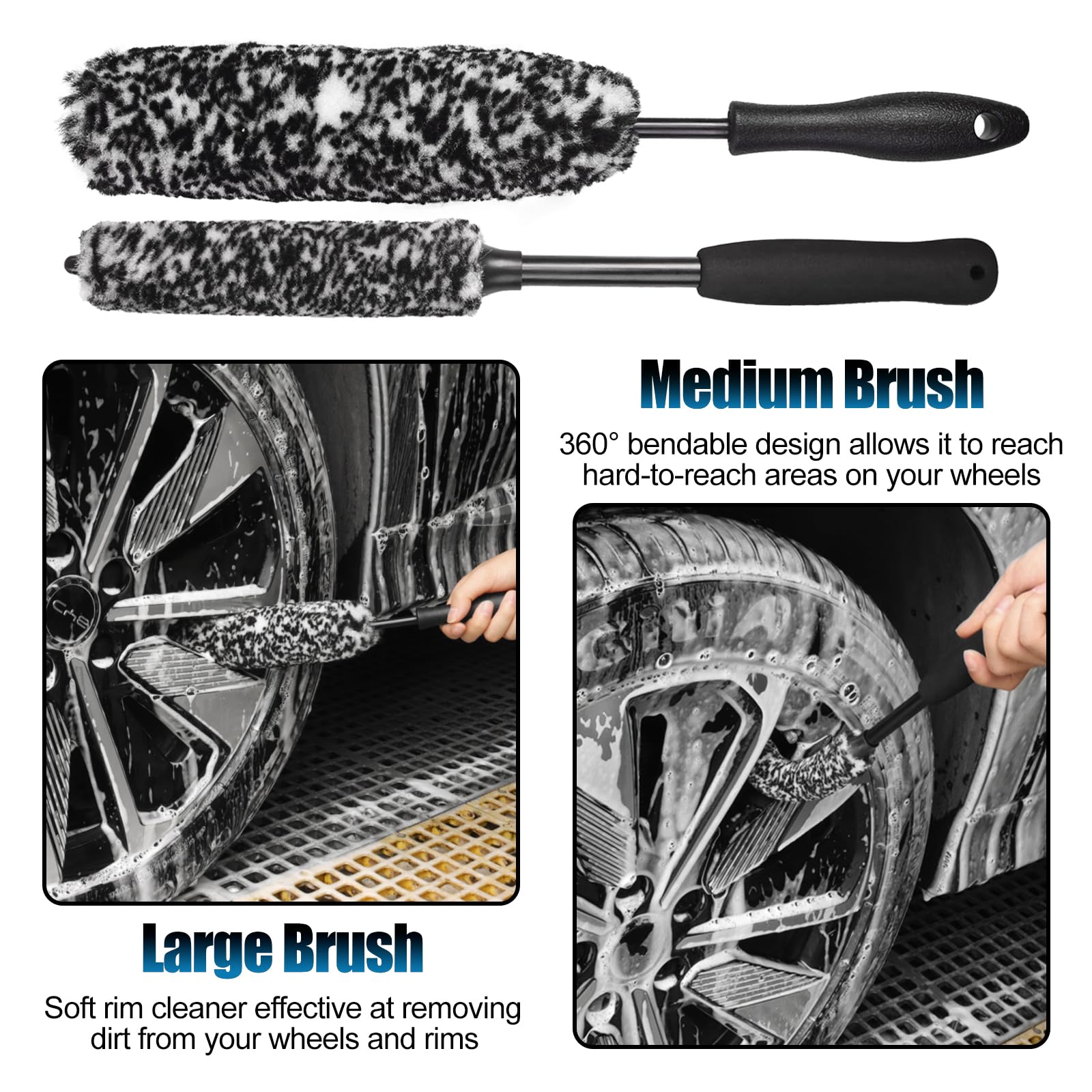 TTRCB Wheel Brush Wheel Face Cleaner safe on polished rims