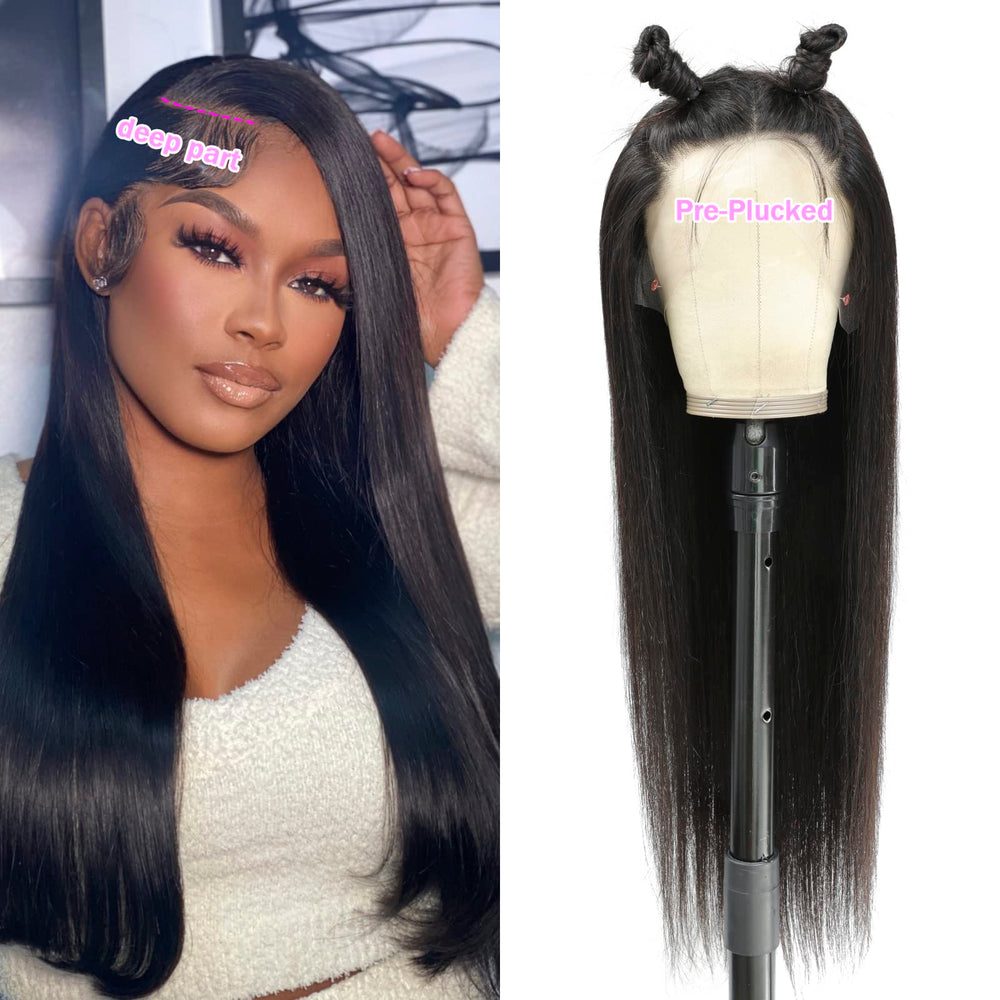 TTSMINS Brazilian human hair wig that can be dyed and restyled.
