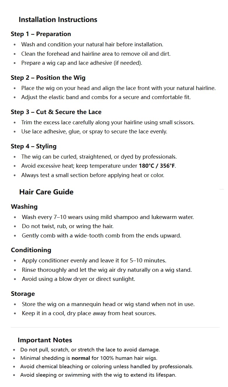 TTSMINS dye-friendly straight wig with heat styling options.