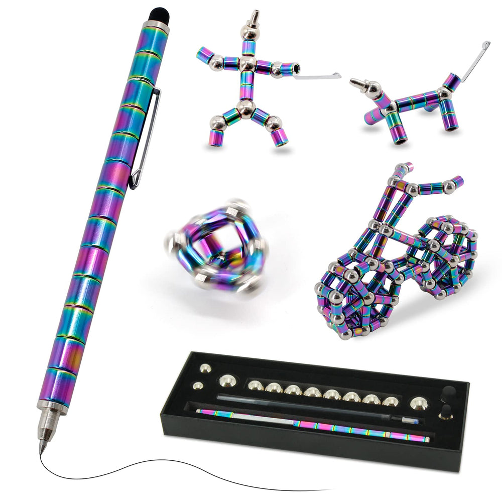 TTzycc magnetic pen with 13 rings showcases versatile fidgeting for focus and creativity.