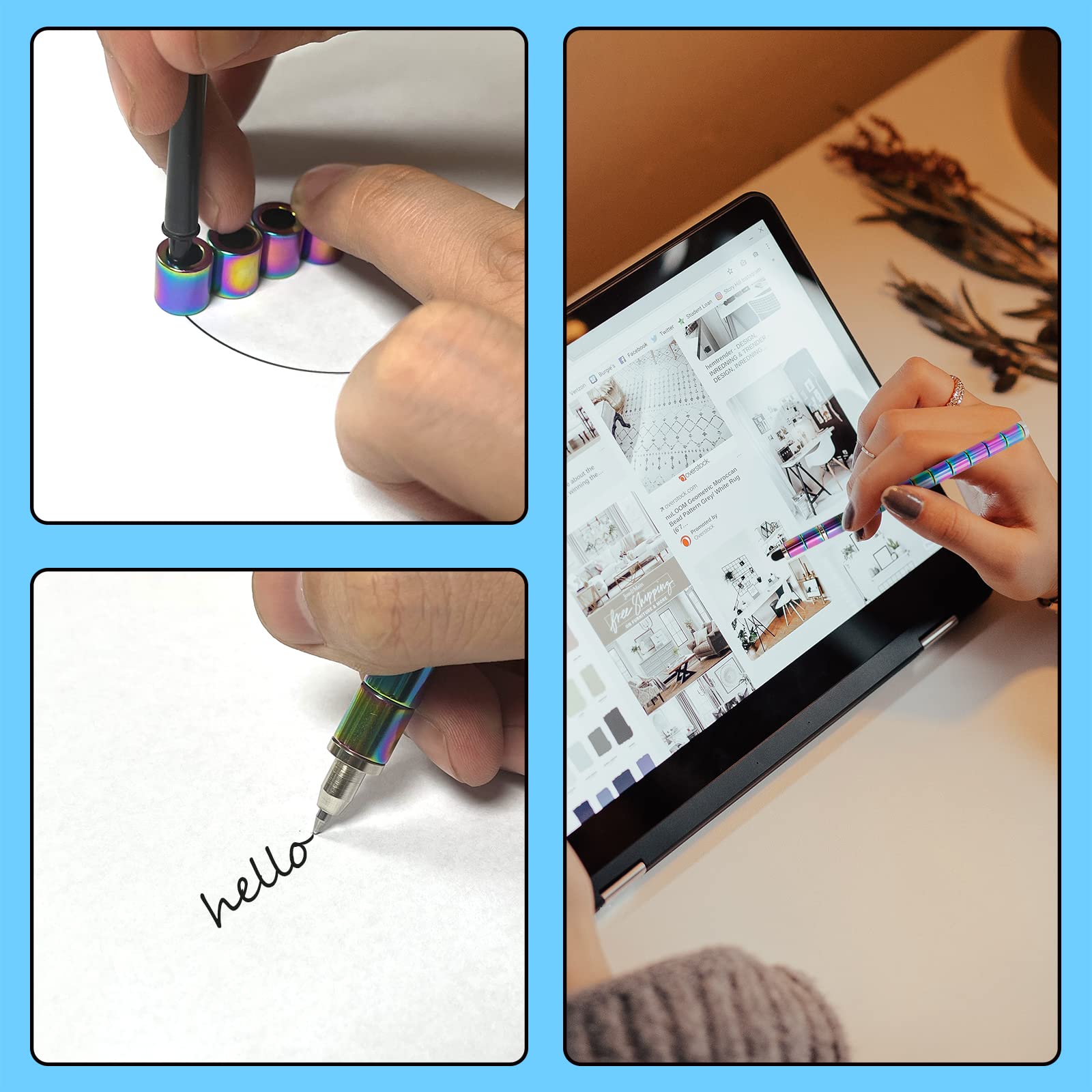 TTzycc magnetic pen 2 refills provide smooth writing and longer use.