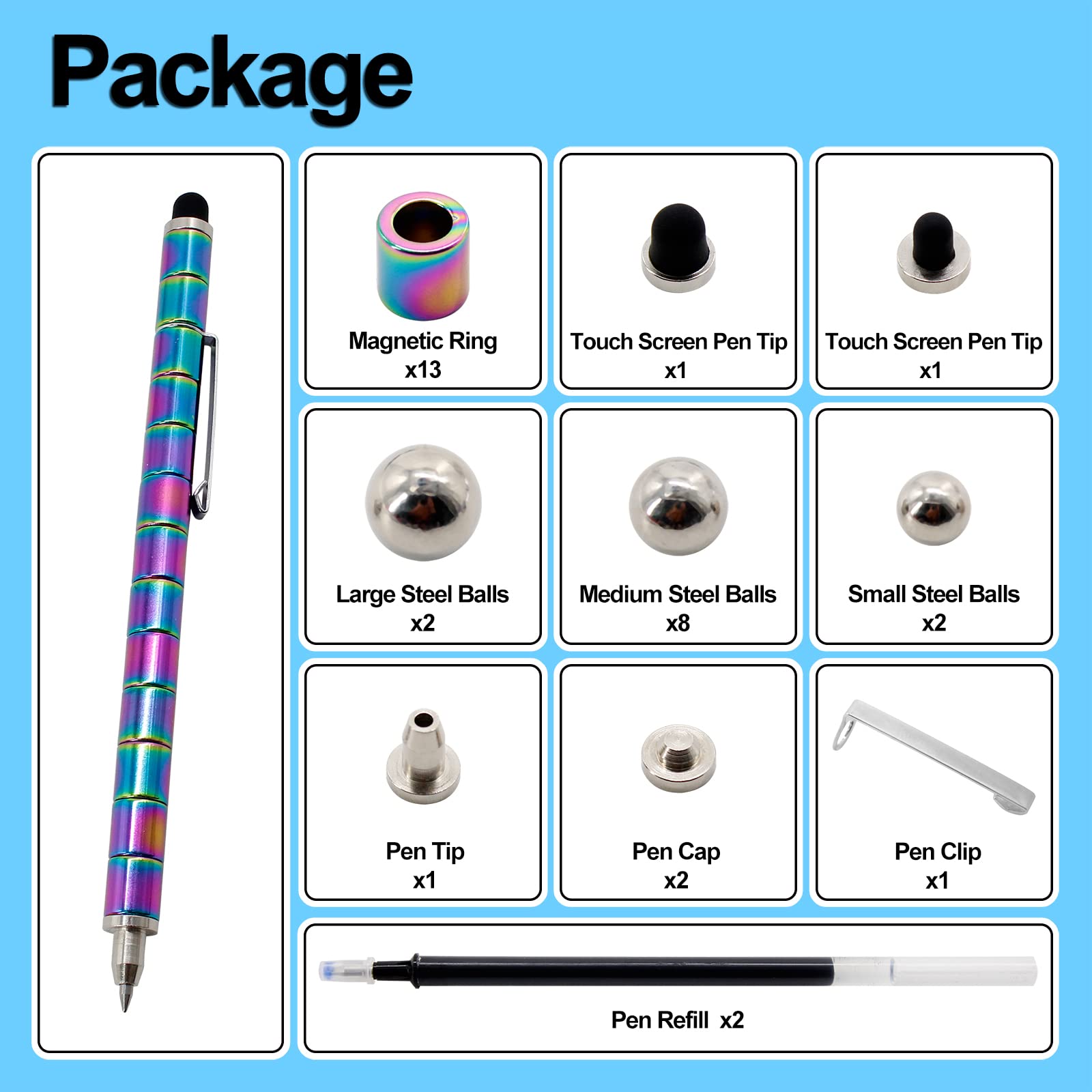 TTzycc magnetic pen 2 touch screen tips enable precise digital navigation.