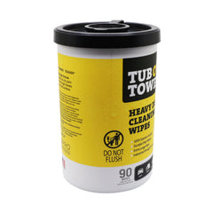 Close-up of Tub O' Towels TW90 wipe texture for large surface cleaning.