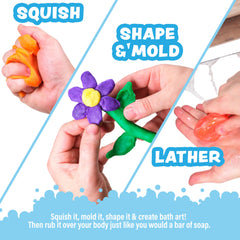 Tub Works Bath Dough yellow jar enhances color recognition through molding