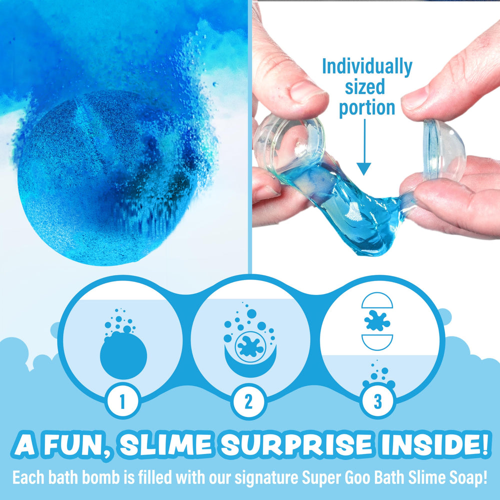 Tub Works surprise-inside slime soap open demonstrates the gooey reveal appeal.