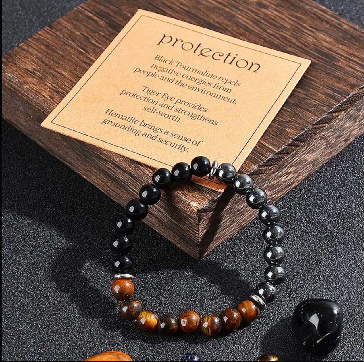 TUBIANCA Unisex bracelet on wrist, comfortable stretch fit.