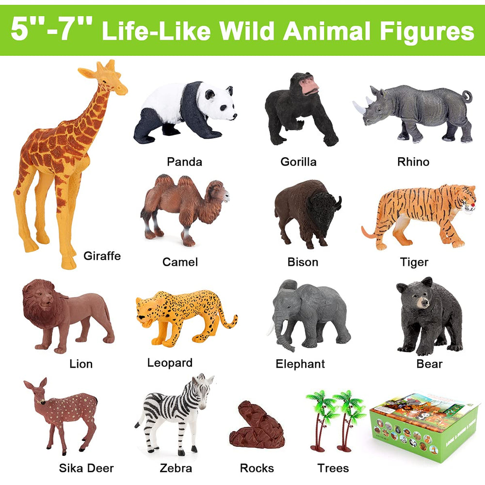 Tudoccy safari elephant figure provides tactile learning and size appreciation.