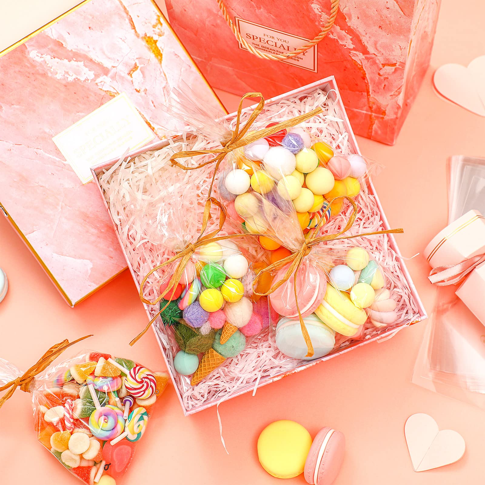 Tudomro wedding favors wrapped in clear bags exude charm