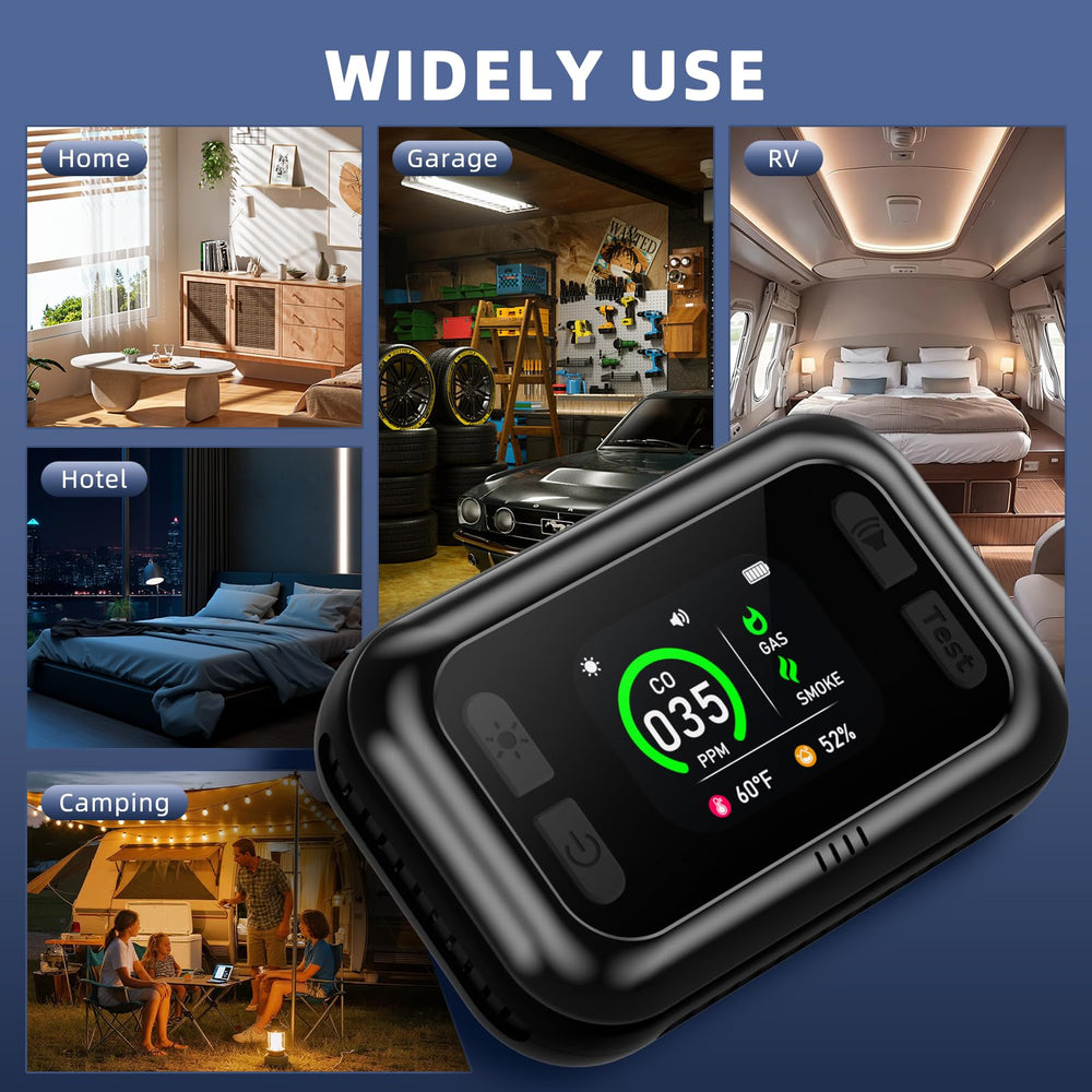 TUIKEN compact 5-in-1 detector suitable for home and RV use.