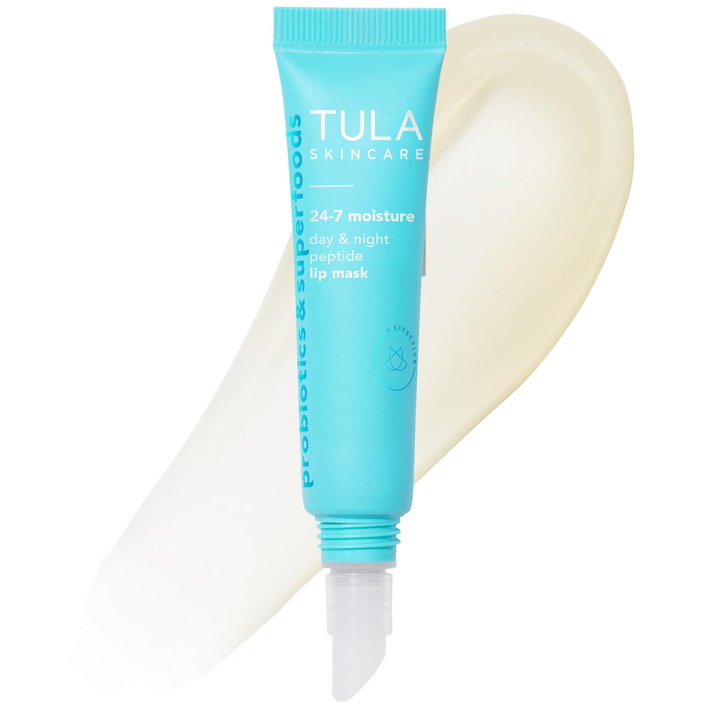TULA 24-7 Moisture Lip Mask jar close-up showing nourishing formula.
