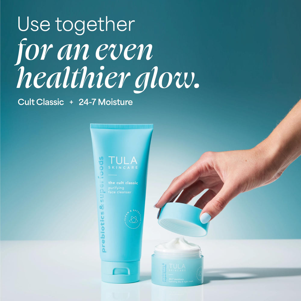 Soft-lather close-up demonstrating nourishing cleanse by TULA.