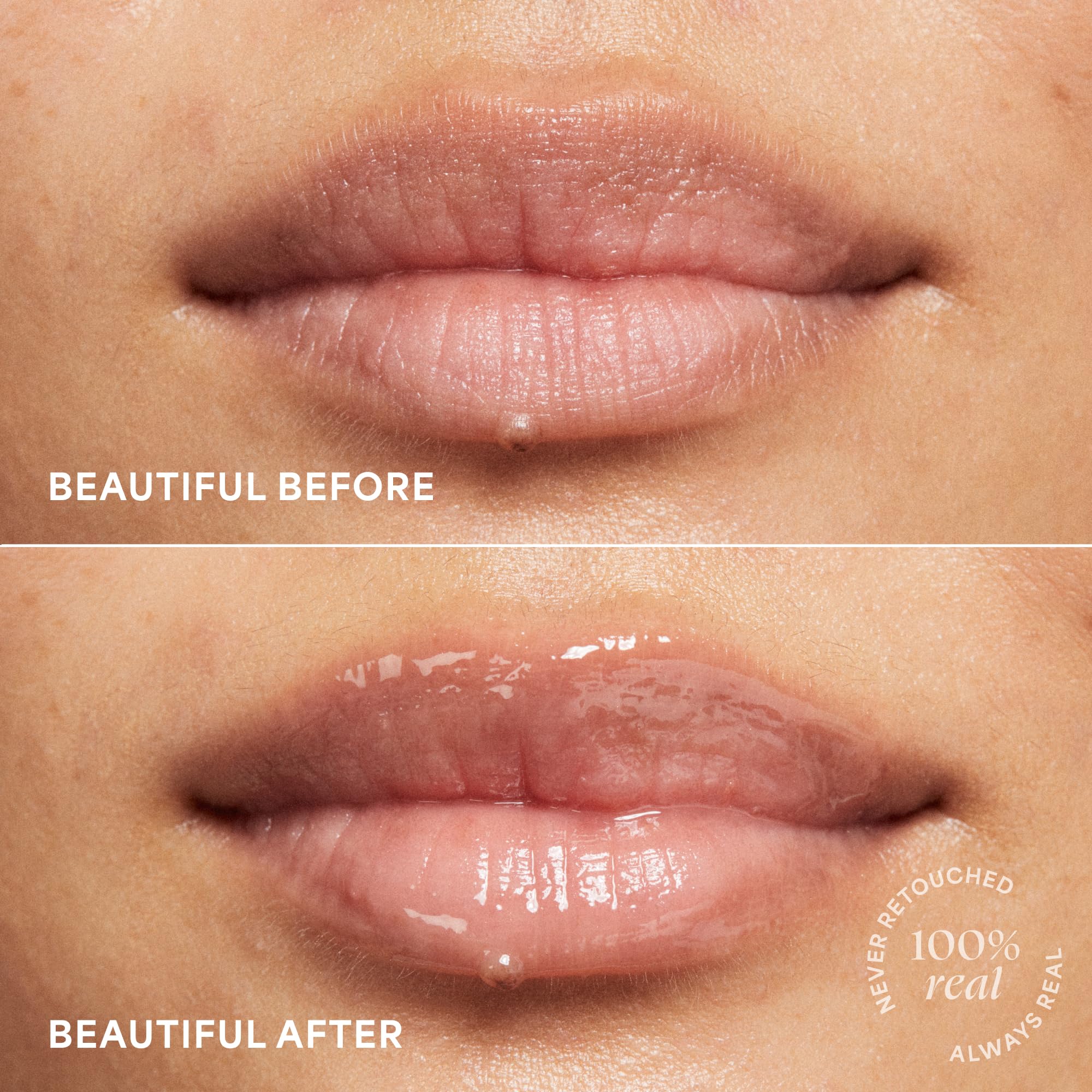 Nourishing lip mask softens lips and helps with dry texture.