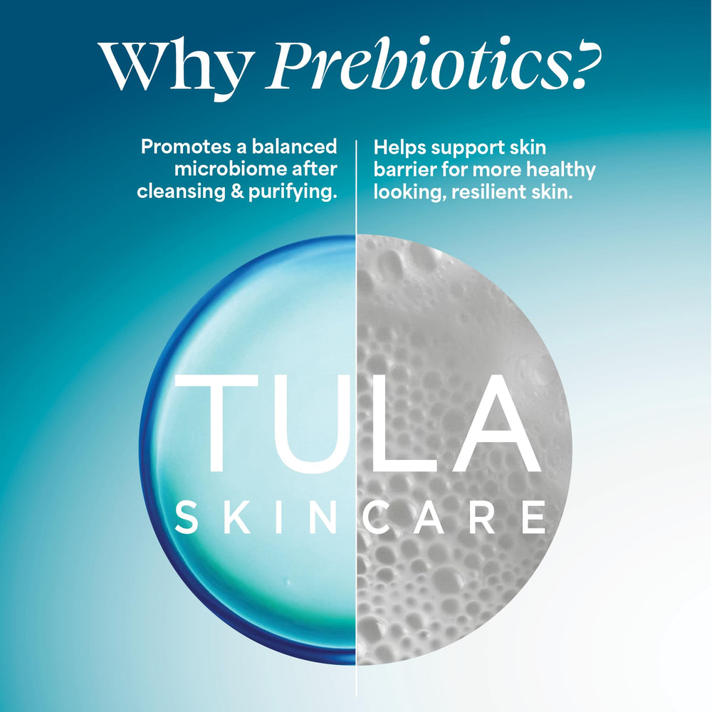 TULA cleanser performing makeup removal with a soft foamy action.