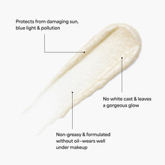 TULA Protect + Glow texture close-up highlighting non-greasy finish