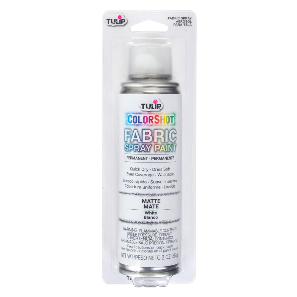 Tulip ColorShot 3oz bottle in white for fast, washable fabric color.
