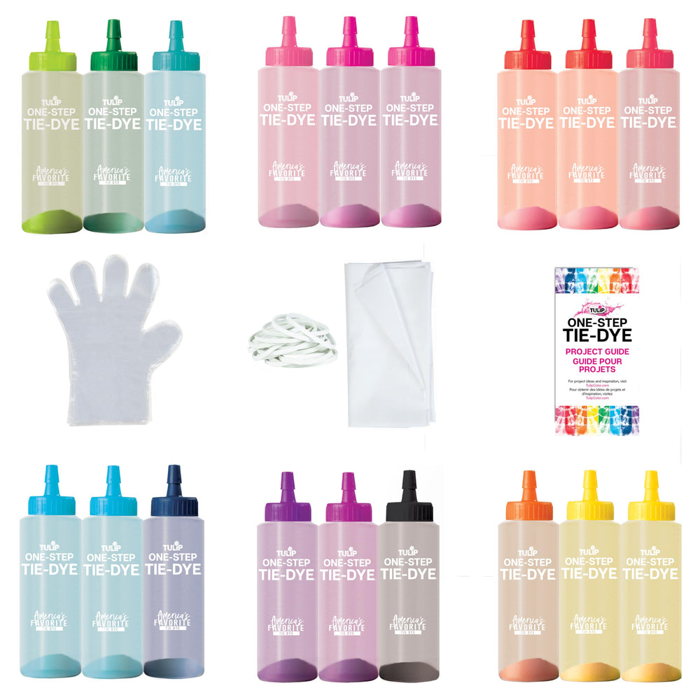 Colorful bottles in use demonstrating vibrant wash-safe results.