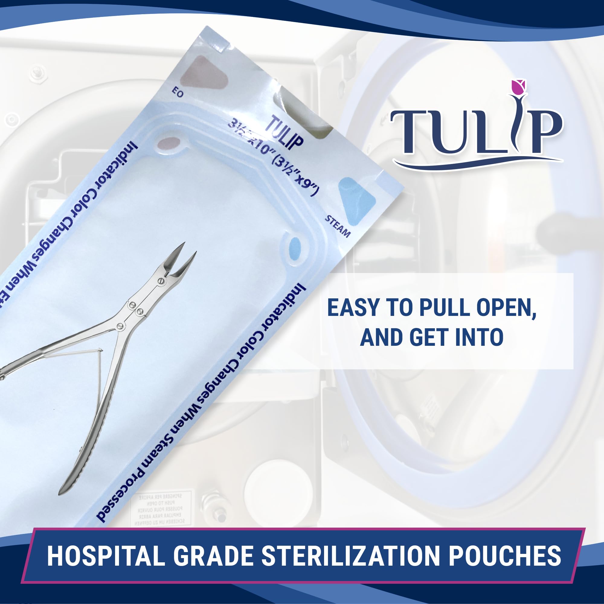 Tulip sterilization pouches simplify workflow in clinics and salons.