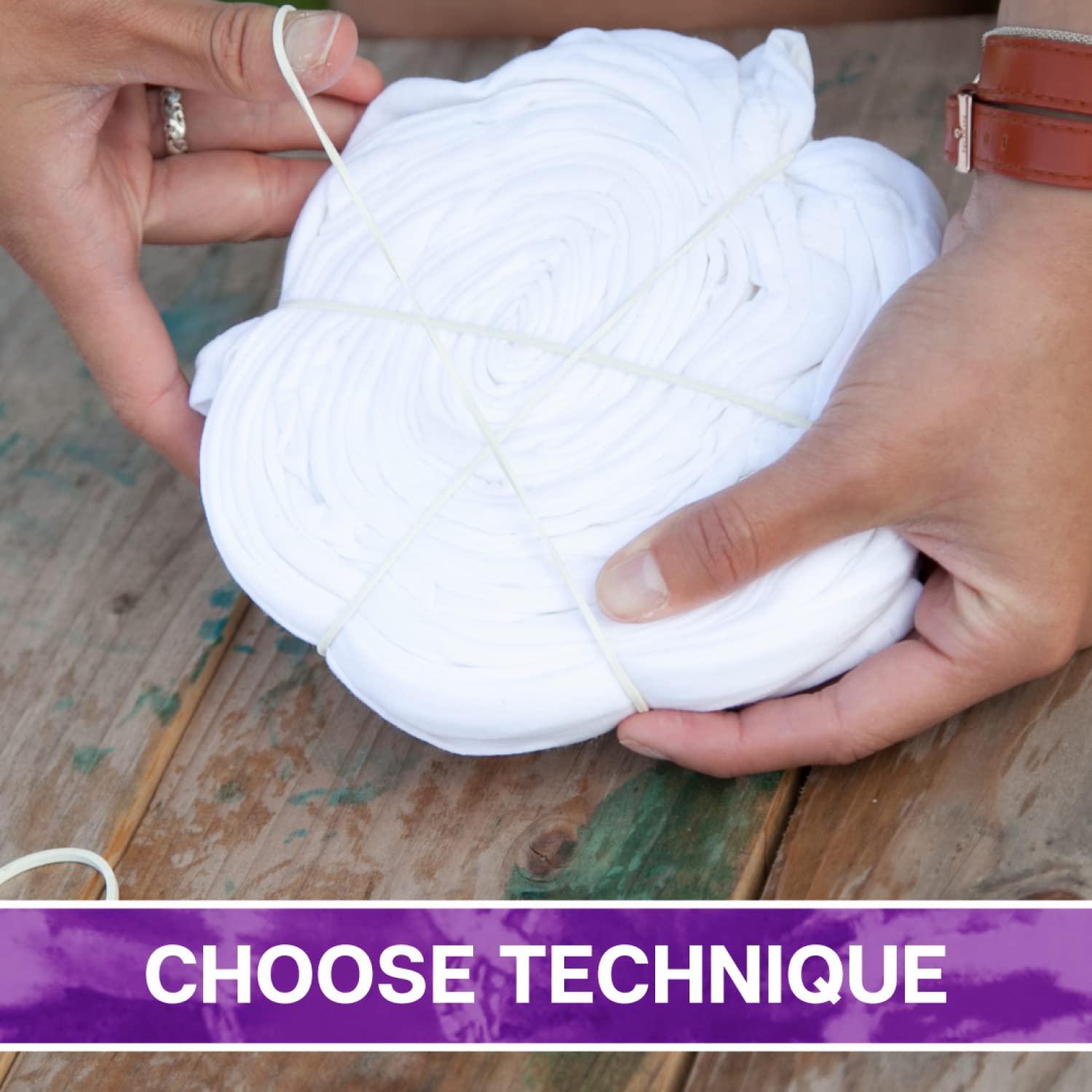 Party-ready tie-dye fun for six with pre-measured supplies.