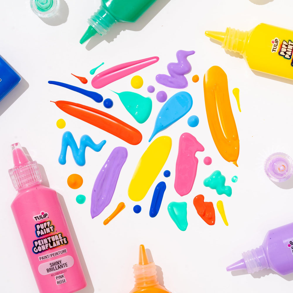 Tulip Puff Paint offers bright neon colors for standout projects.