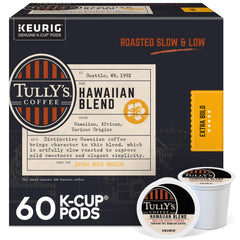 Tully's Hawaiian Blend box front, hinting at a premium morning coffee ritual