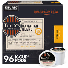 Tully's Hawaiian Blend K-Cup front view for quick single-serve mornings.