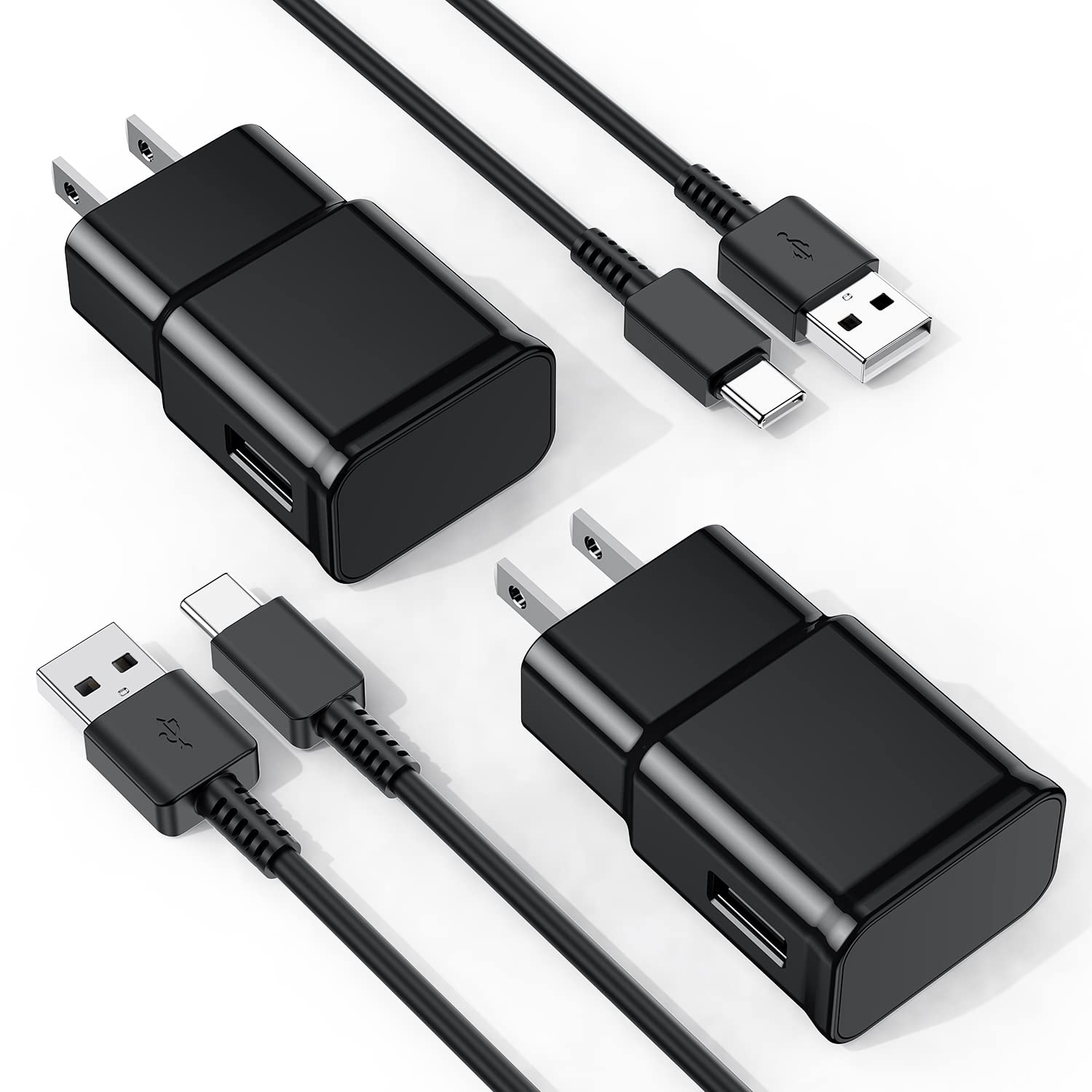TUMABER adaptive charger two-pack with USB-C ports for efficient Samsung charging.