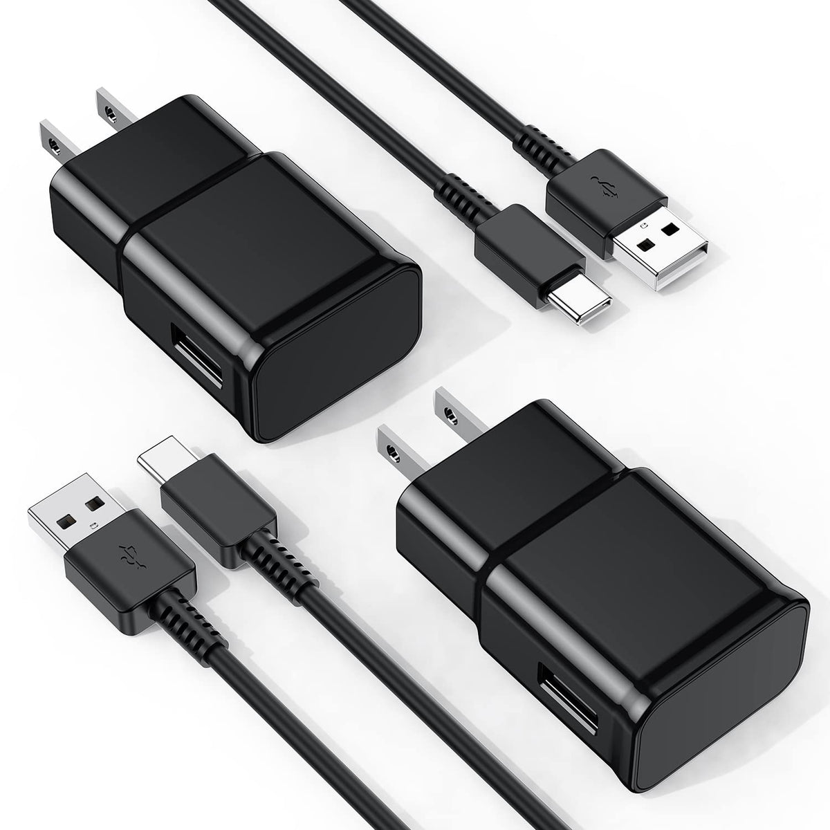 TUMABER adaptive charger two-pack with USB-C ports for efficient Samsung charging.