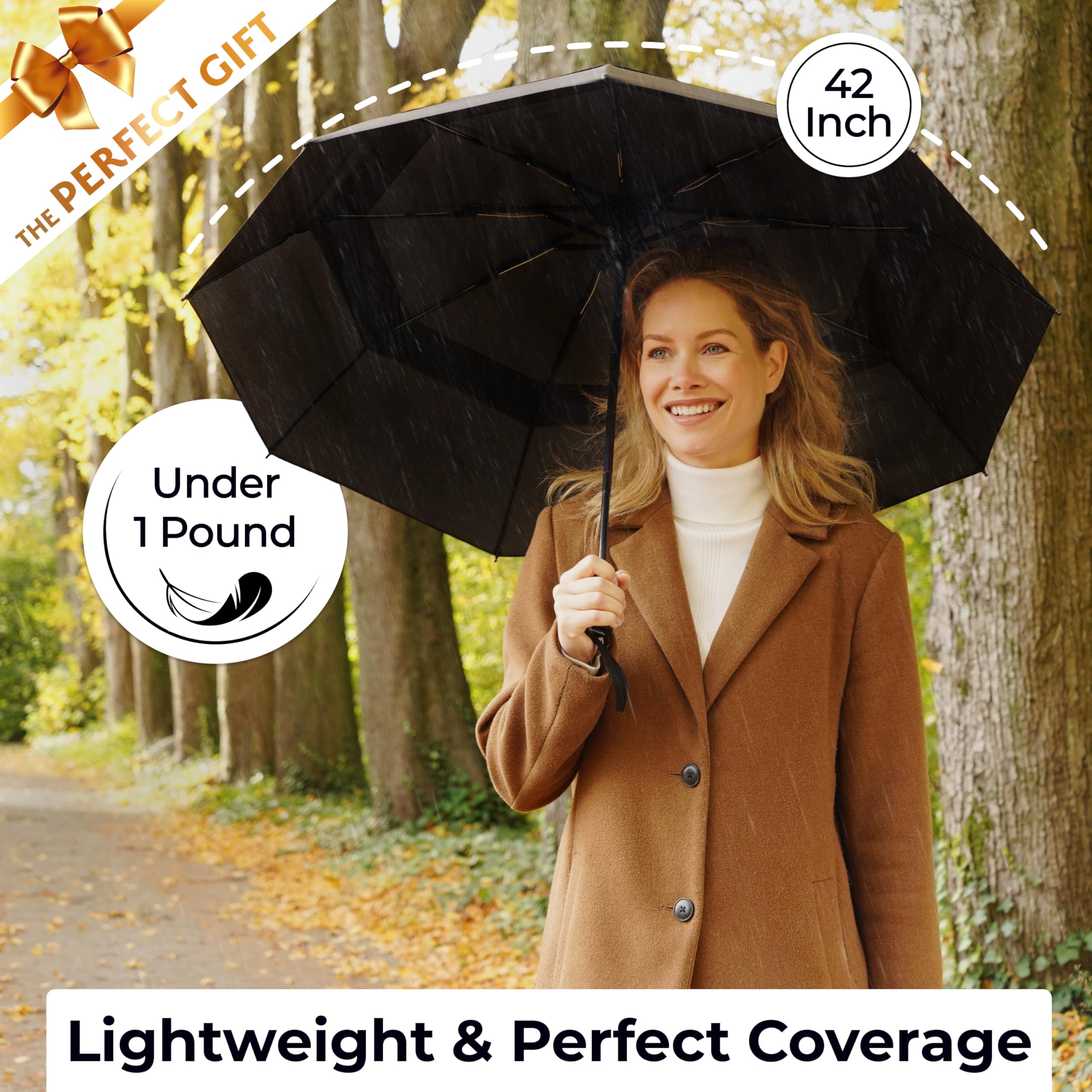 Tumella lightweight umbrella under 1 lb for easy travel