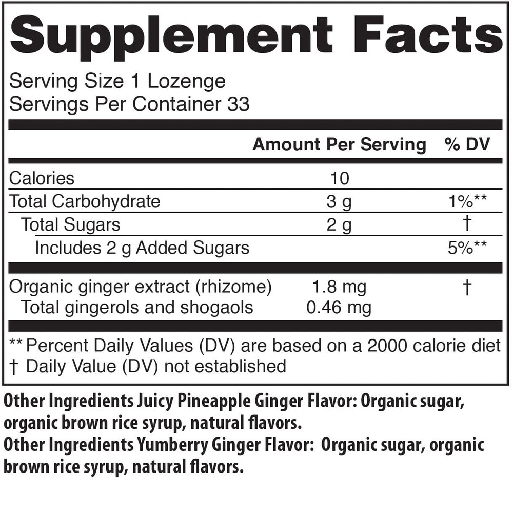 Tummydrops 33 individually wrapped lozenges for convenient daily use