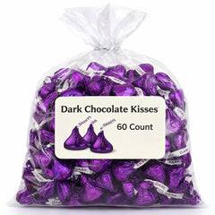Individually wrapped Hershe.ysKISSES Special Dark Kisses to preserve freshness.