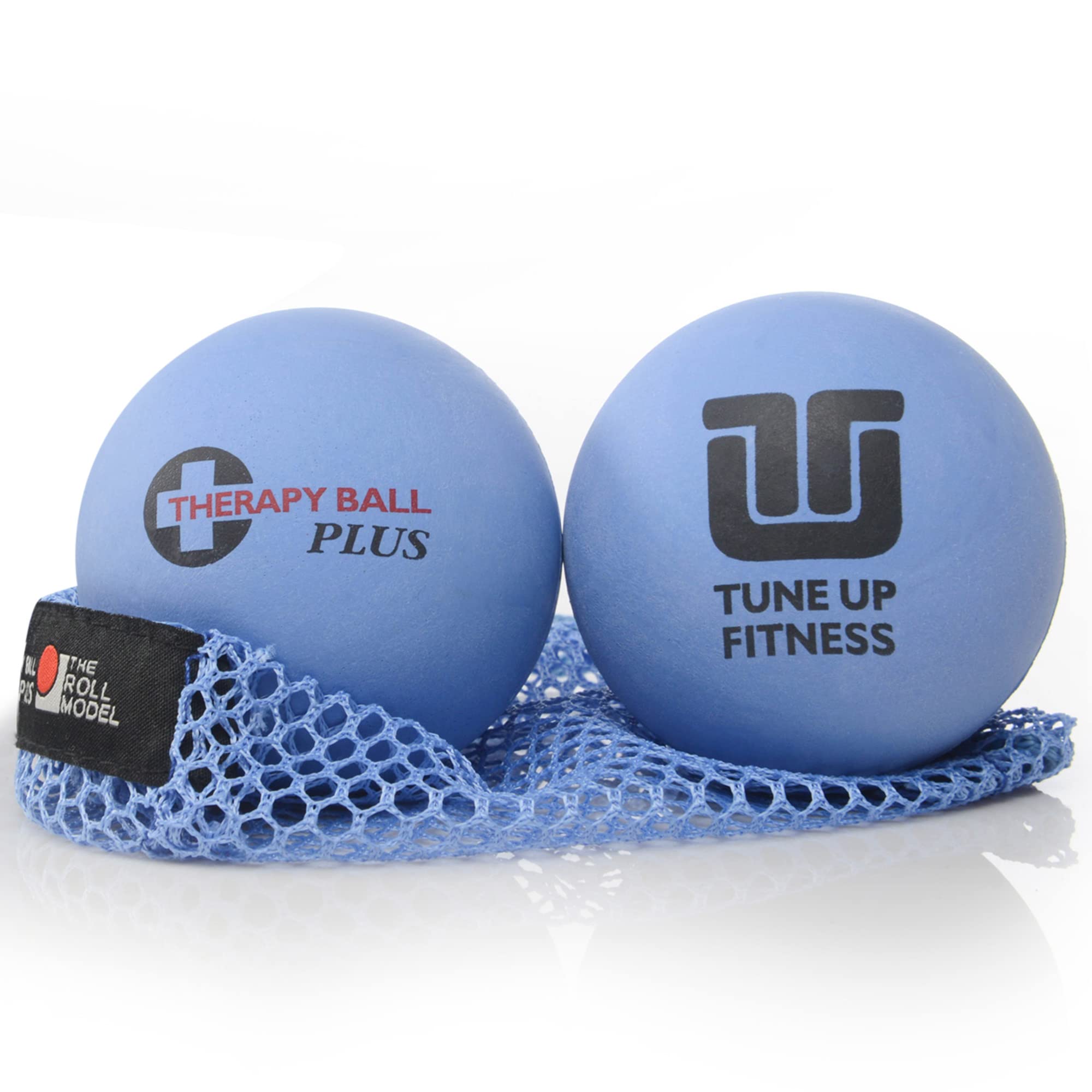 Tune Up Fitness Therapy Ball PLUS Pair in Tote targets neck and shoulders for targeted release.