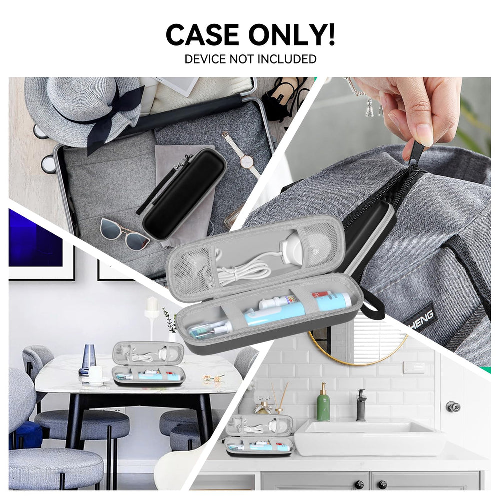 Tunyinsh toothbrush travel case portable handle makes packing easy.