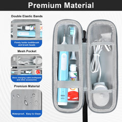 Tunyinsh toothbrush travel case waterproof liner protects against leaks.