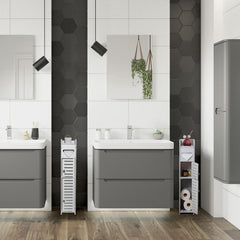 Tuoxinem over-toilet cabinet with slim profile in white