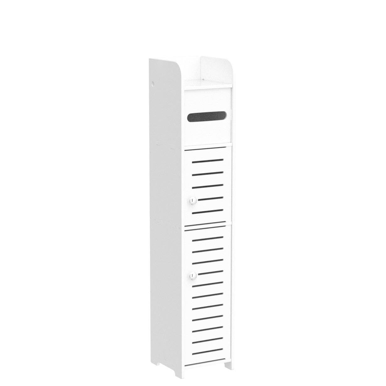 Tuoxinem white bathroom organizer with top shelf for plants or phone