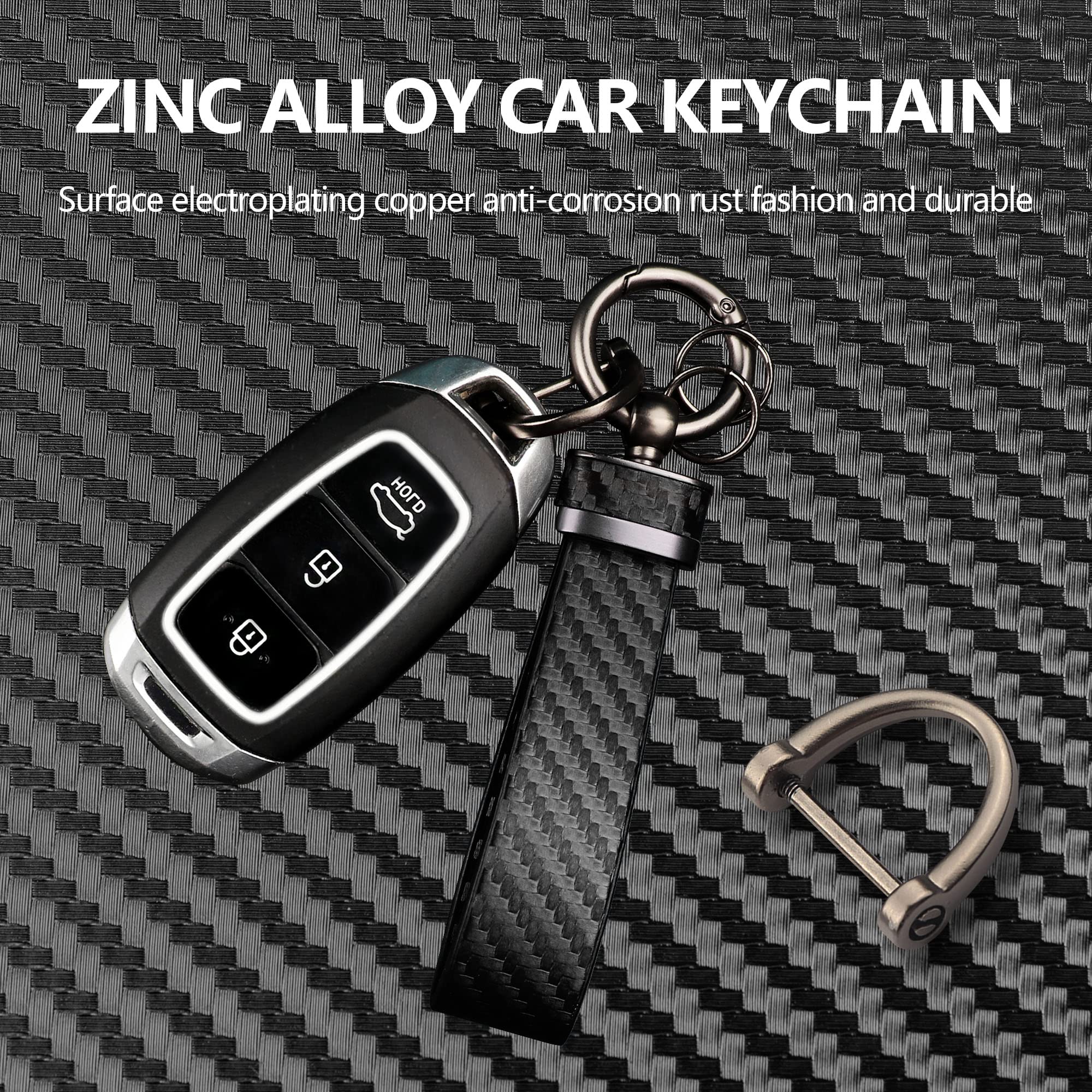 Turcee leather keychain shows a quick-release hinge for flexible key handling.