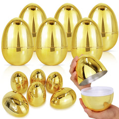 TURNMEON 12-pack 6-inch golden Easter egg ready for filling with treats.