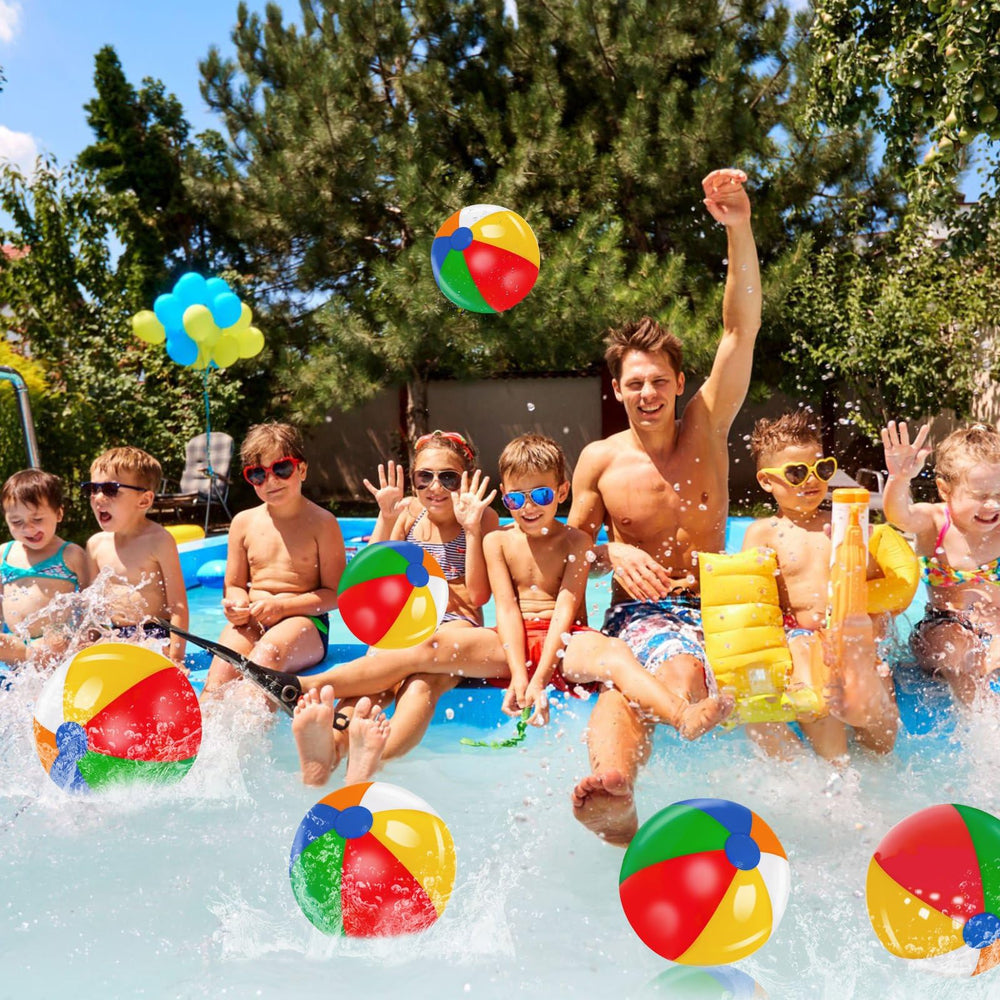 TURNMEON colorful beach balls inflating for backyard games