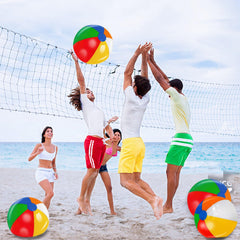 TURNMEON rainbow beach ball on pool deck for sunny fun