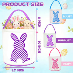 TURNMEON bunny design Easter baskets featuring fluffy tail for kids' fun.