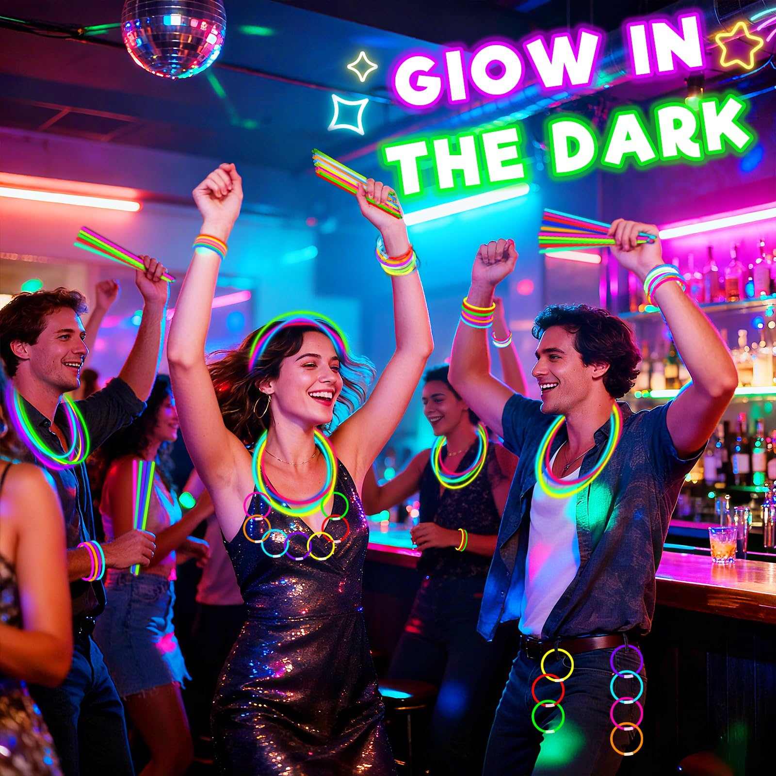 TURNMEON glow sticks bath or pool use illustrates playful light-up moments.