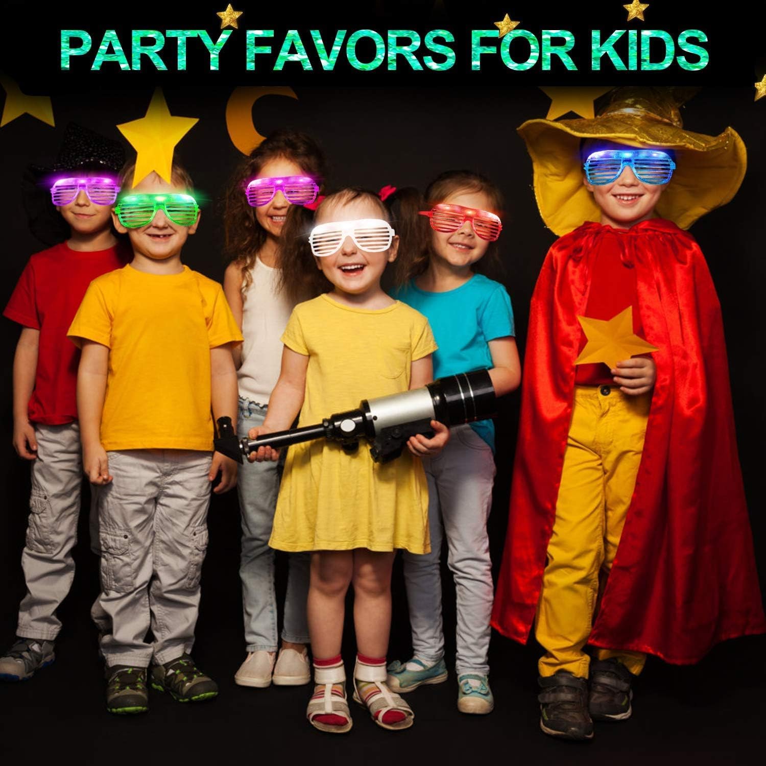 TURNMEON LED Glasses white glow for clean, versatile party lighting and safety.